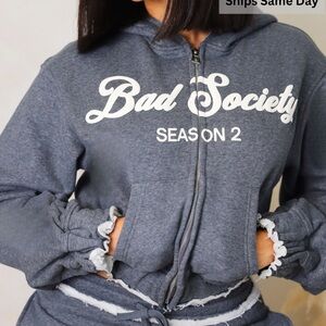 Bad Society Season 2 Hoodie - Charcoal